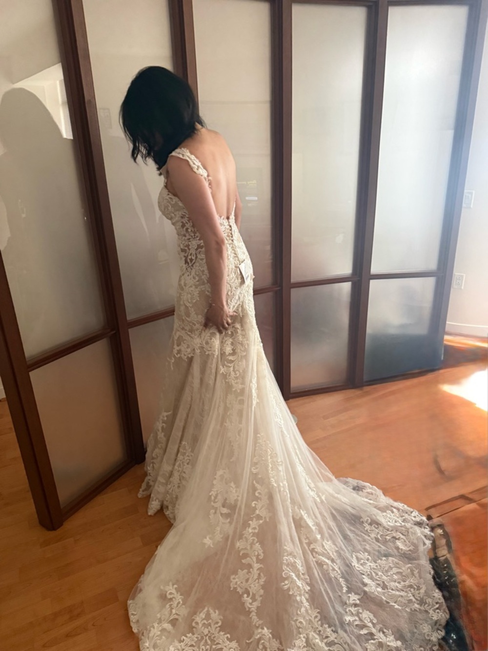 Lace Mermaid Wedding Dress in Ivory/Cream - Picture 3 of 3